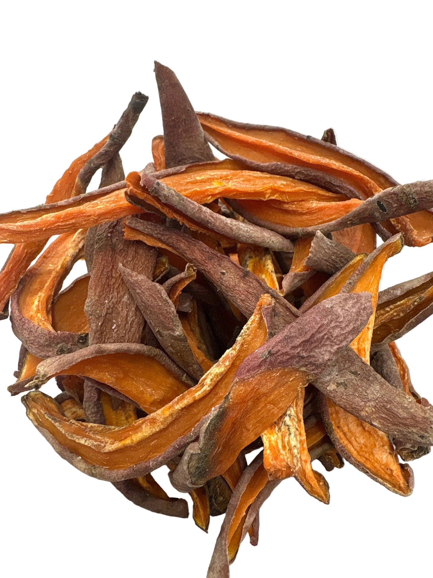 Natural sweet potato wedges with skin dog treats from Beyondwhiskers - single-ingredient dehydrated treats