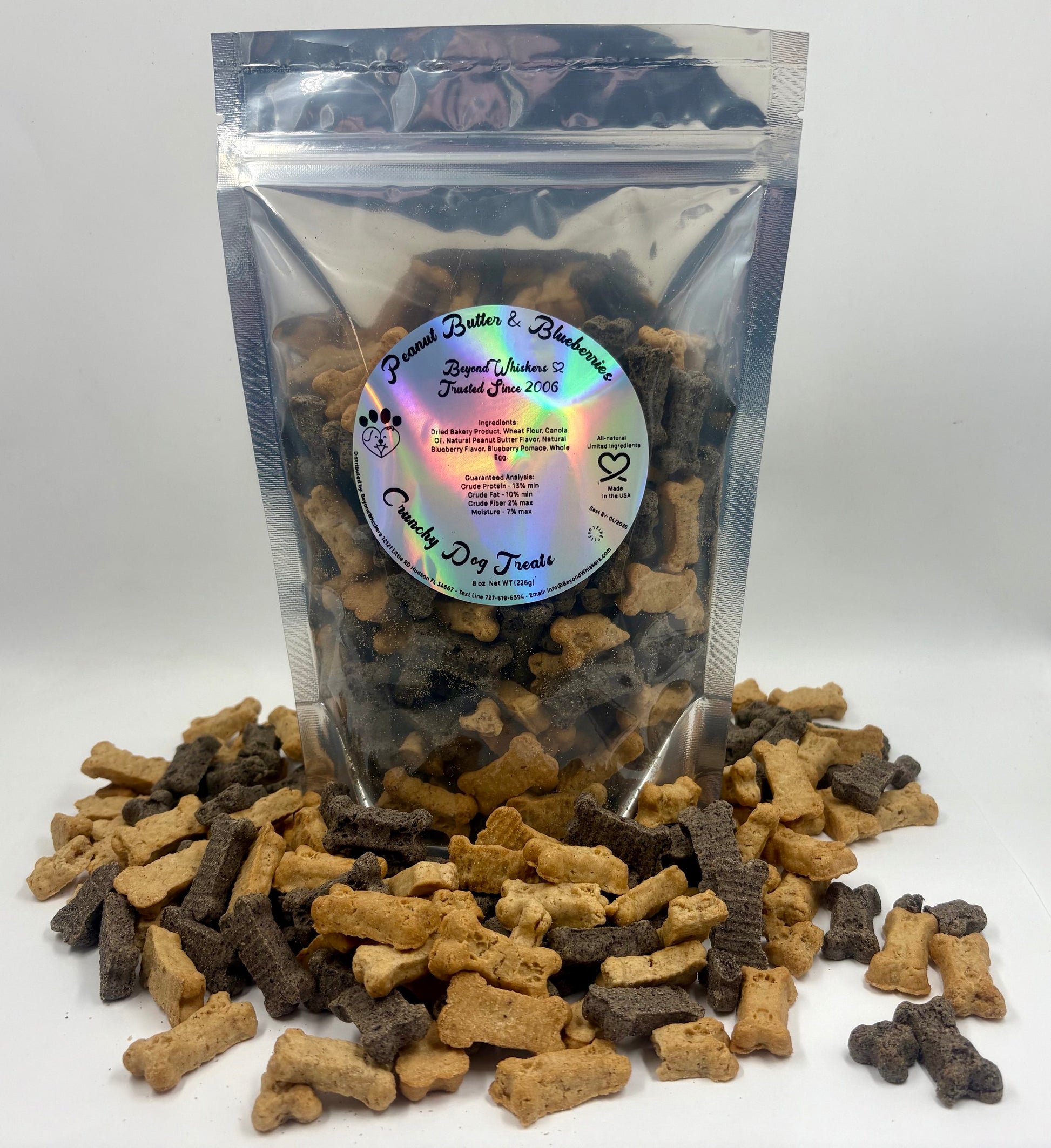 BeyondWhiskers Peanut Butter and Blueberry mini bites Crunchy dog treats image 2