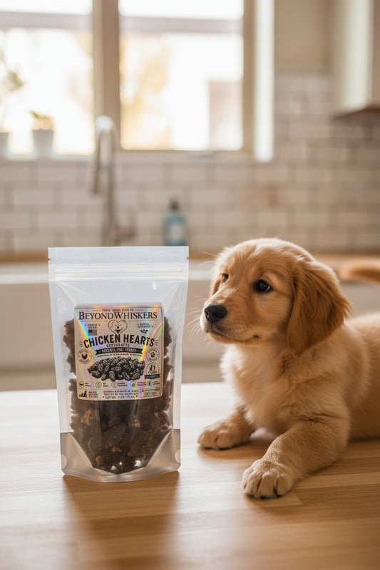 Whole Dehydrated Chicken Hearts for Dogs
