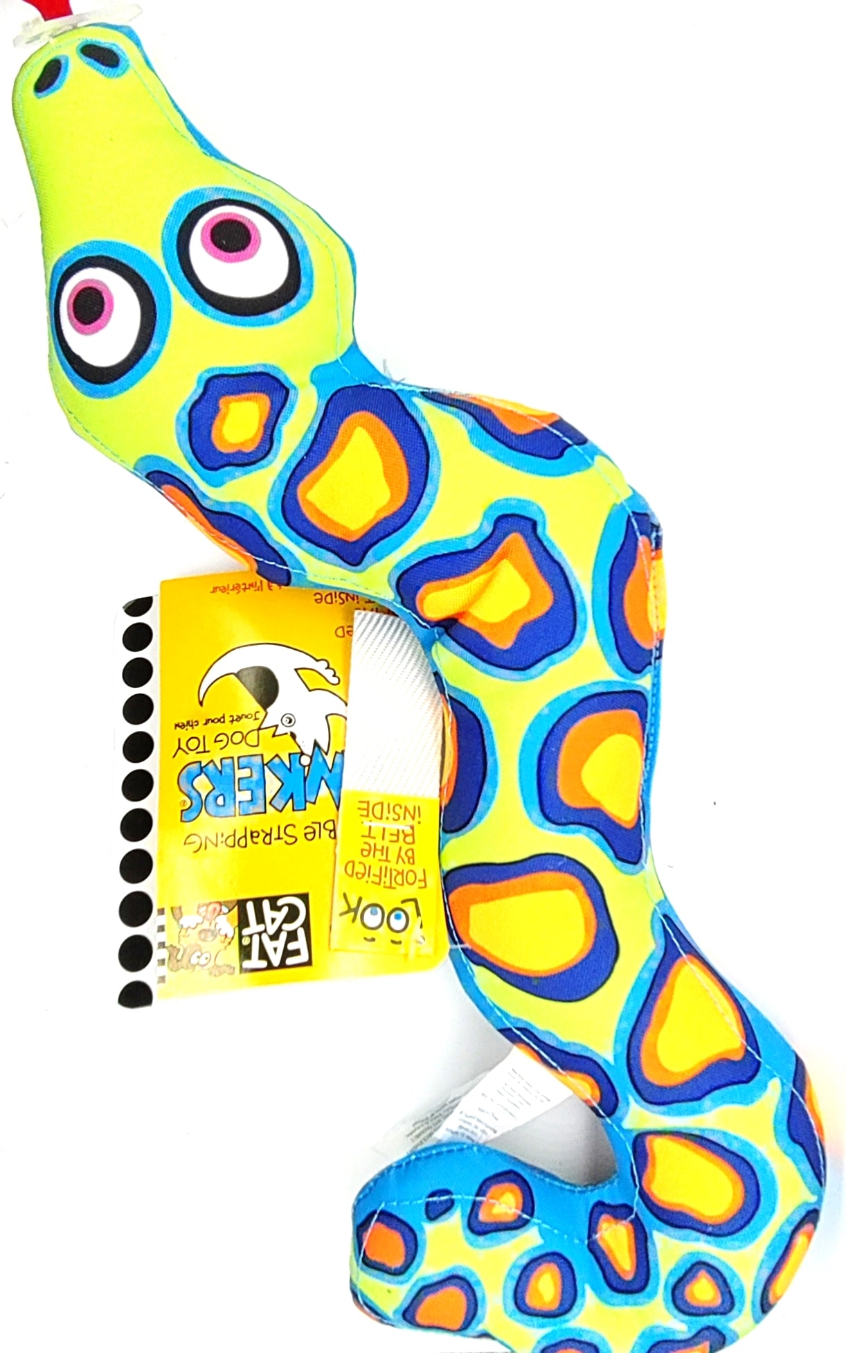 Fat Cat Classic Incredible Strapping Yankers Dog Toy ( Snake ) Fortified by the image 0