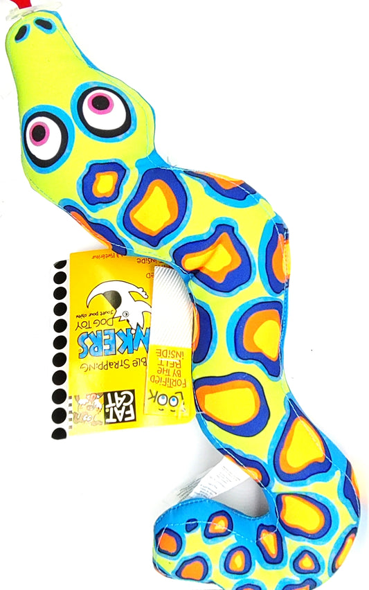 Fat Cat Classic Incredible Strapping Yankers Dog Toy ( Snake ) Fortified by the image 0