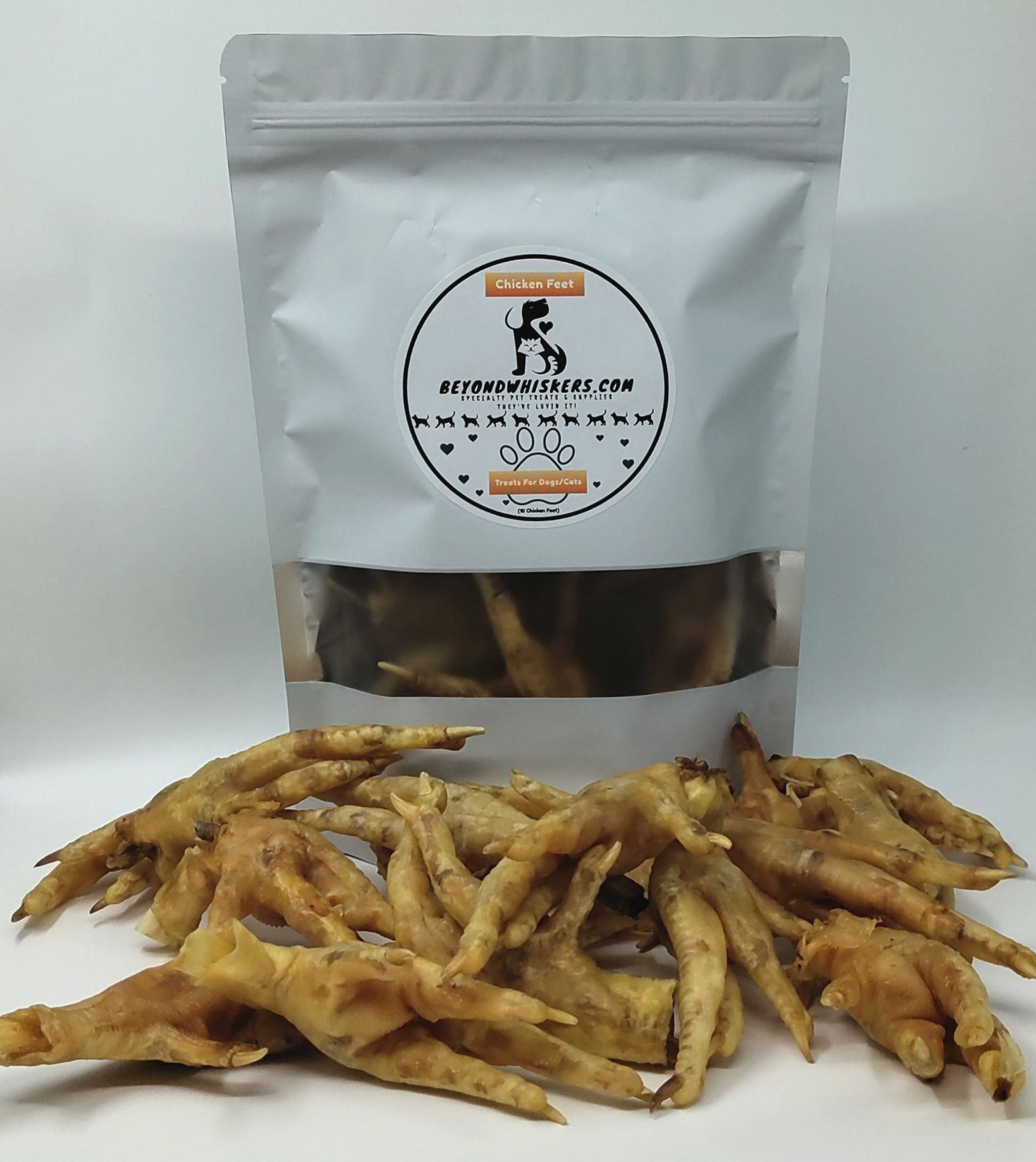 BeyondWhiskers Chicken Feet w-nails, Cat and Dog Treats image 0