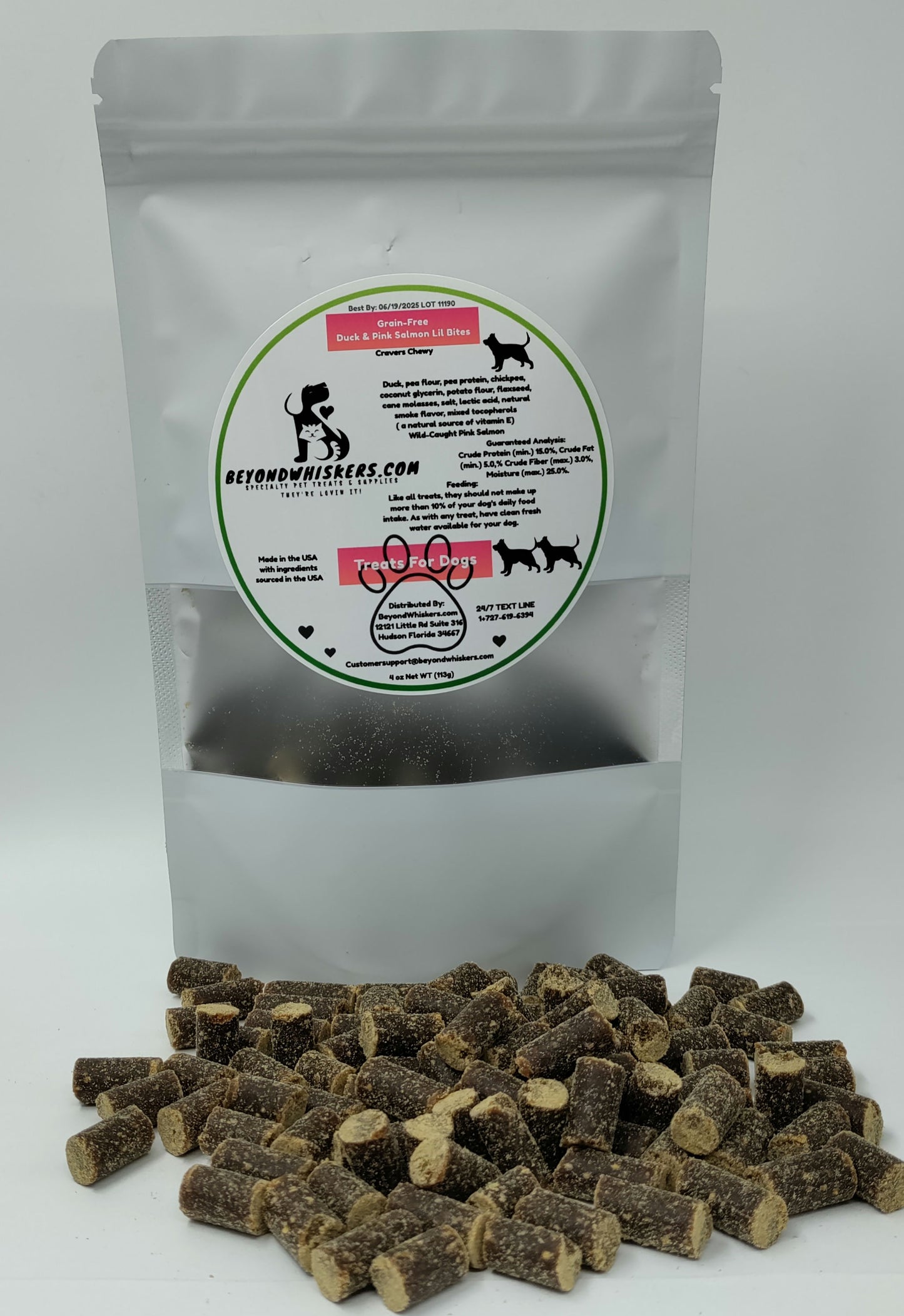 BeyondWhiskers Cranberry Duck and Salmon Mini Bites Dog treats image 0