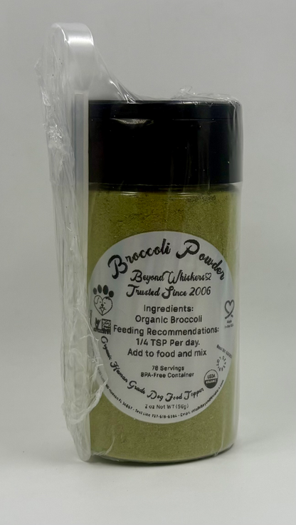 BeyondWhiskers Organic Human Grade Broccoli Powder Dog Food Topper 2 oz image 2