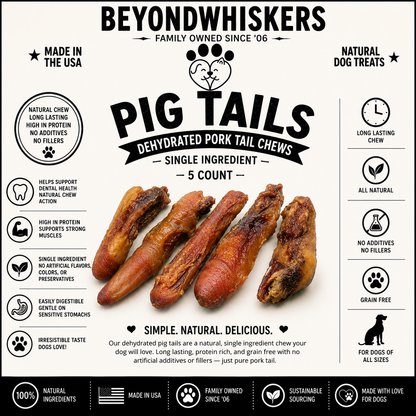 Dehydrated Pork Tails for Dogs