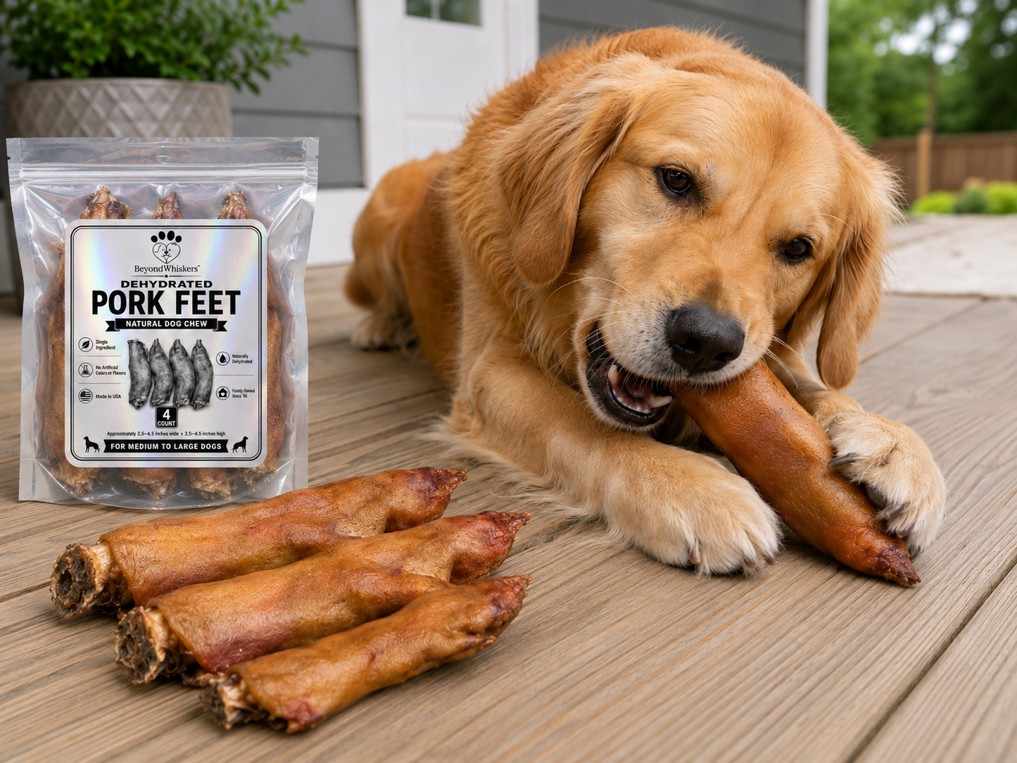 Dehydrated Pig Feet for Dogs