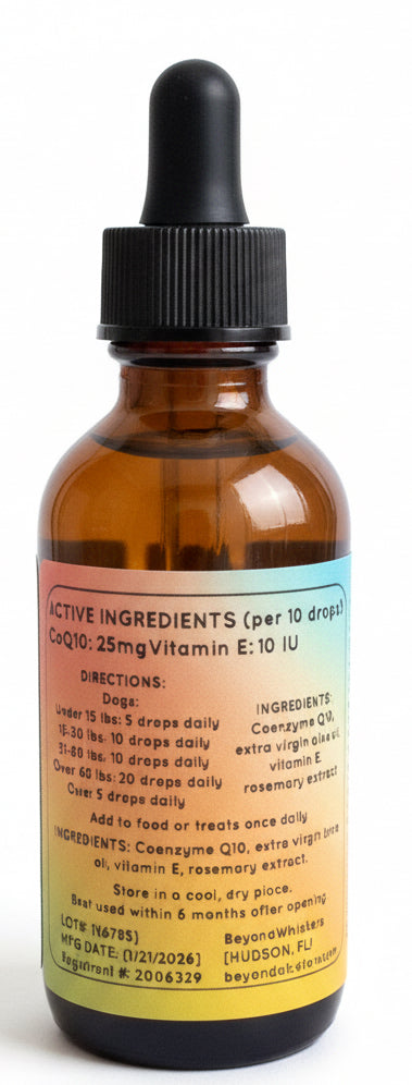Premium Liquid CoQ10 Heart Health for Dogs & Cats - 60 ml | BeyondWhiskers