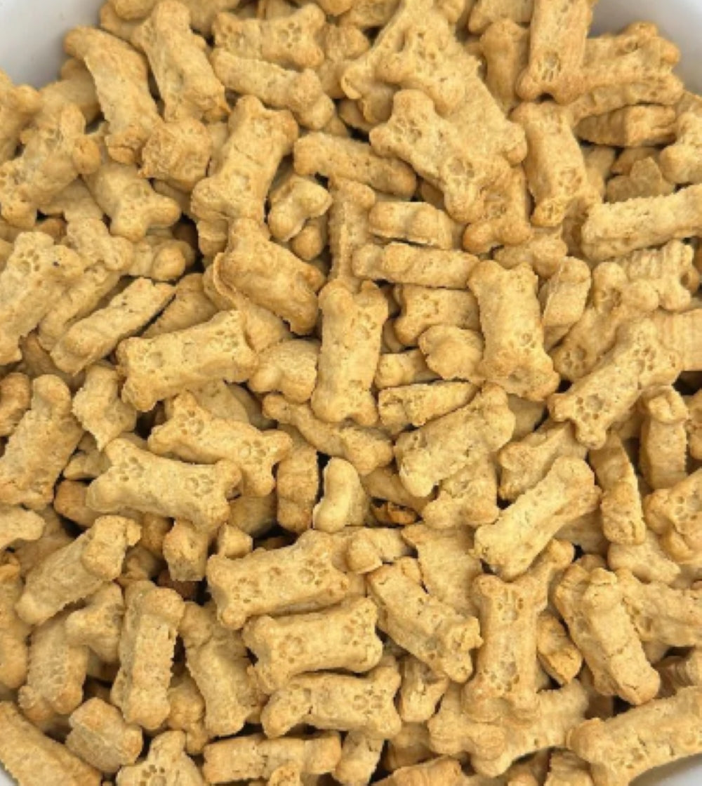 Double Bacon Cheeseburger mini bones Crunchy Dog treats (BULK) image 0