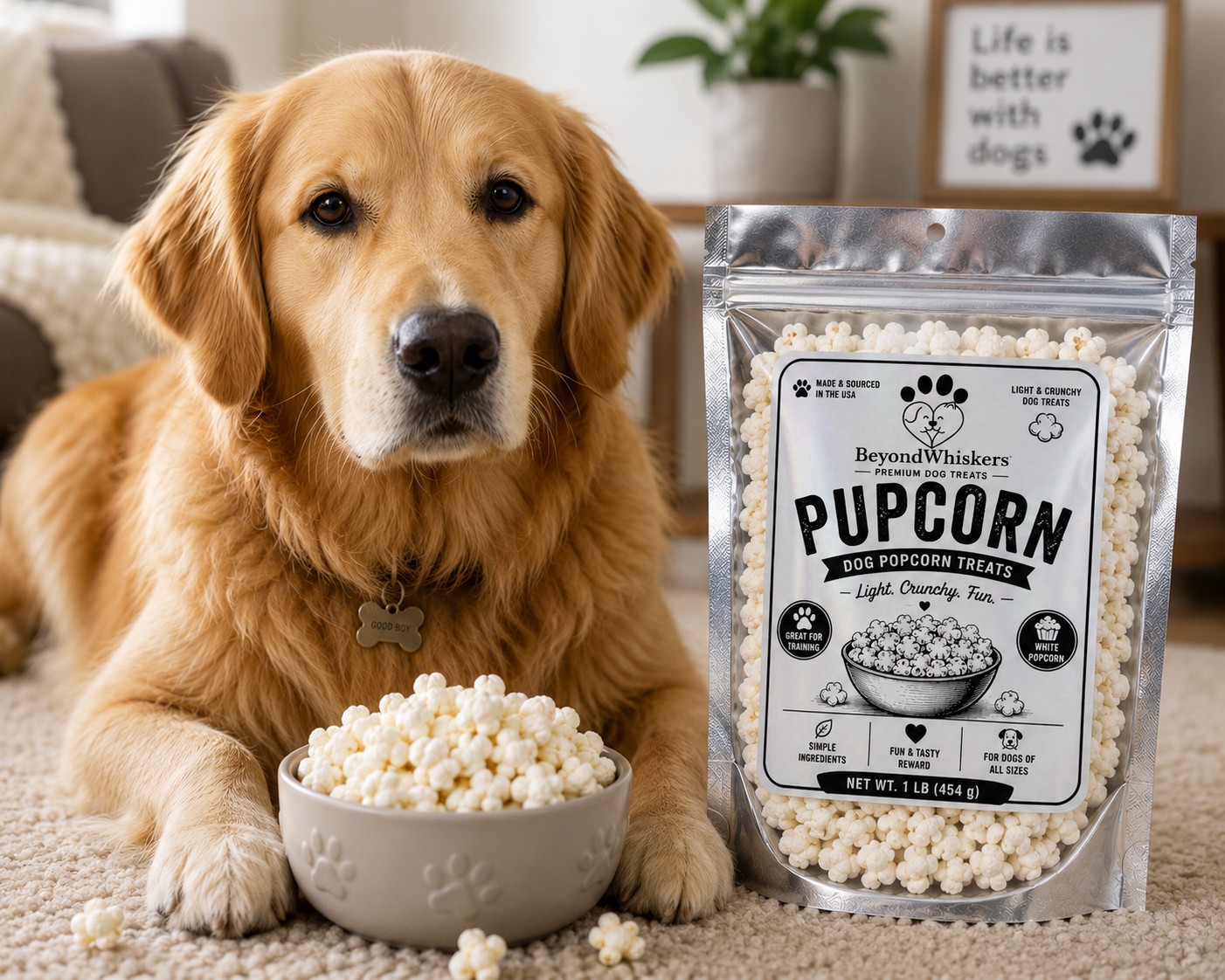 Dog Popcorn Treats (Pupcorn) – Light & Crunchy Dog Snack