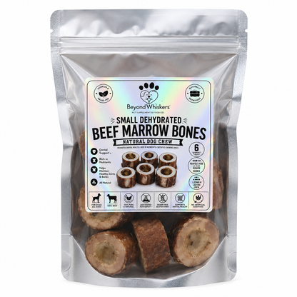 Dehydrated Beef Marrow Bones for Dogs | Small 2–3 Inch Chews