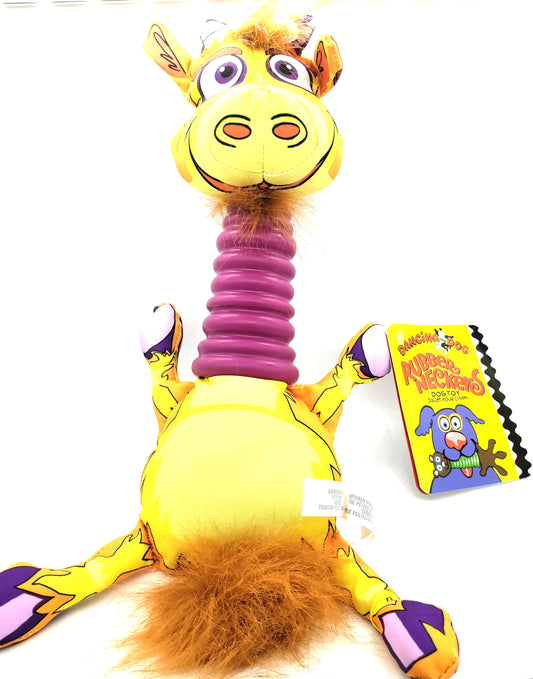 Fat Cat Giraffe Dancing Rubber Neckers heavy duty dog toy image 0
