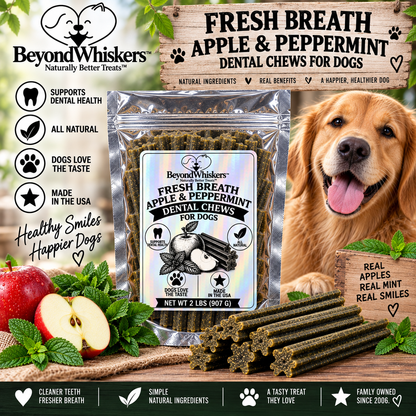 Dental Chew Sticks Dog Treats, 6" Durable Dental Support