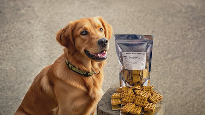 Pumpkin Peanut Butter Waffle Crunchy Dog Treats | Beyondwhiskers