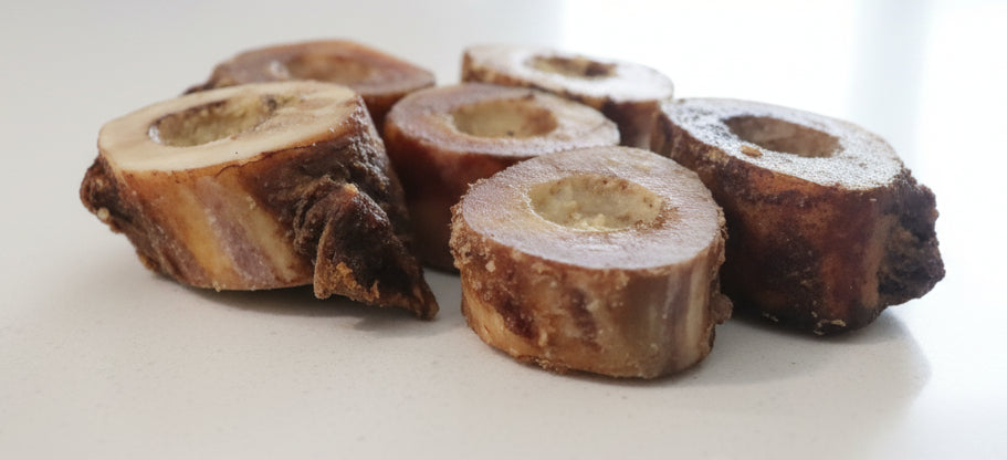 Dehydrated Beef Marrow Bones for Dogs | Small 2–3 Inch Chews