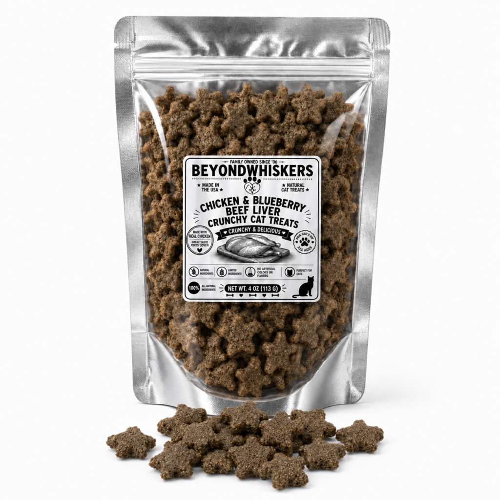 Chicken & Blueberry Beef Liver Crunchy Cat Treat Stars