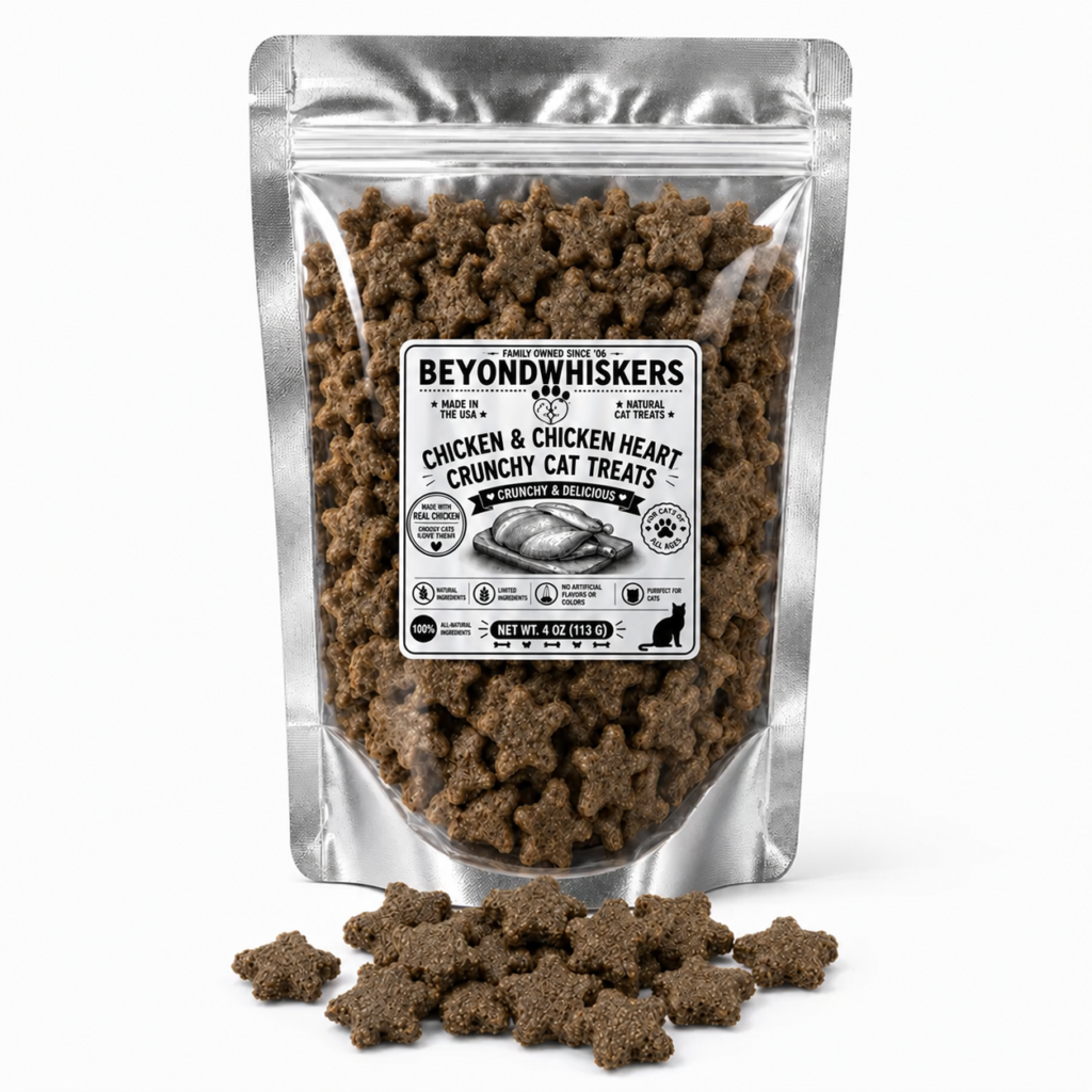 Chicken & Chicken Heart Crunchy Cat Treat Stars