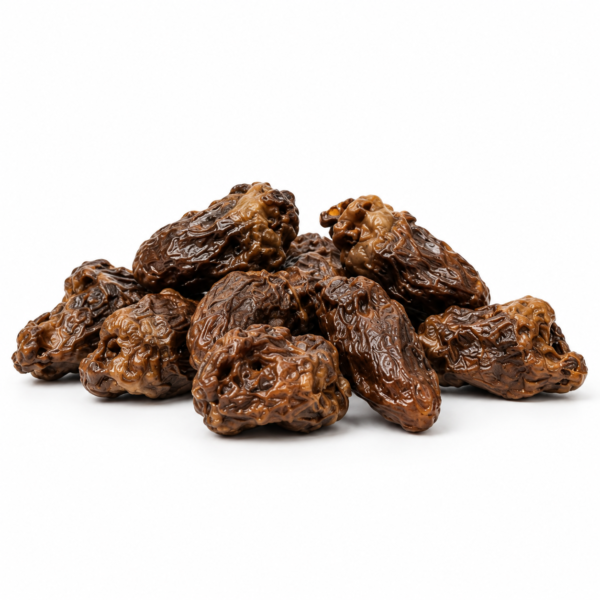 Whole Chicken Hearts - Enhanced Product Photo Dehydrated whole chicken hearts dog treats on white